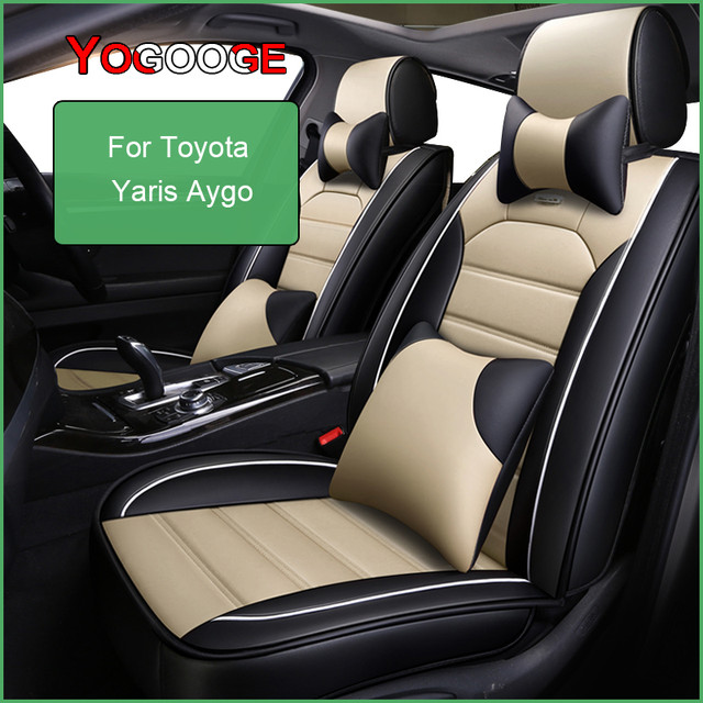 YOGOOGE Car Seat Cover For Toyota Yaris Aygo Auto Accessories